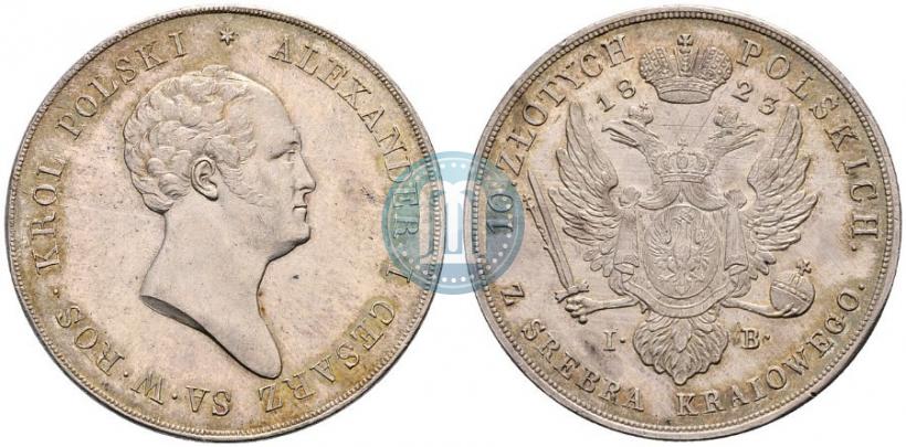 Picture 10 złotych 1823 year IB 