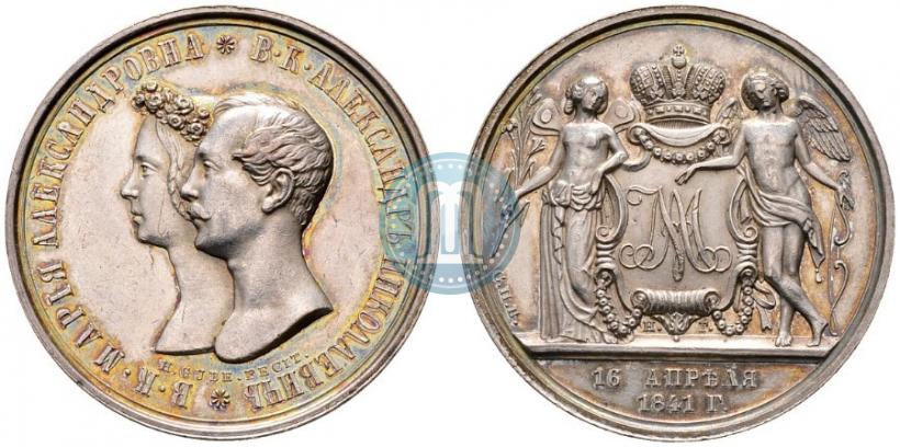 Picture 1 rouble 1841 year СПБ-НГ "In the memory of the wedding of the crown prince"
