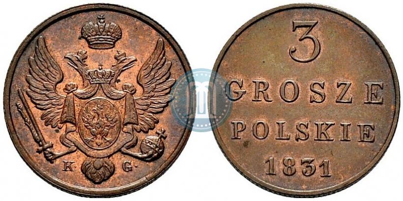 Picture 3 grosze 1831 year KG 