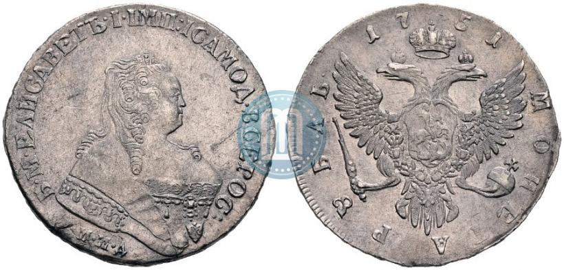 Picture 1 rouble 1751 year ММД 