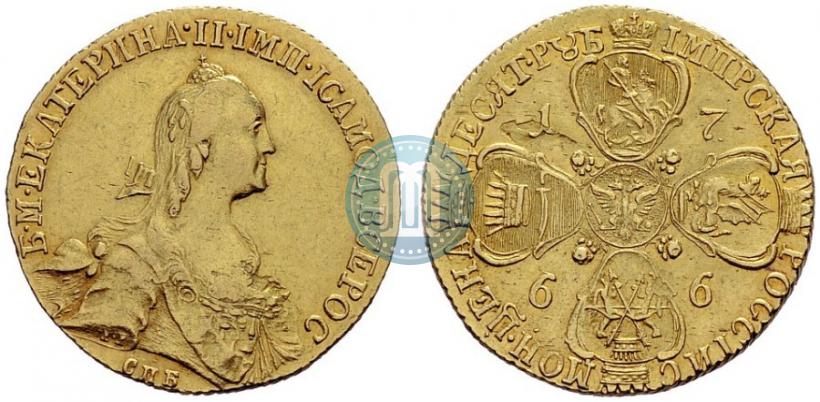 Picture 10 roubles 1766 year СПБ 