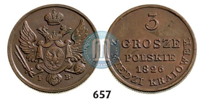 Picture 3 grosze 1826 year IB 