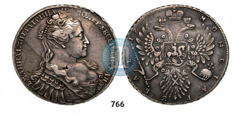 Фото 1 рубль 1734 года  "Тип 1734 года"
