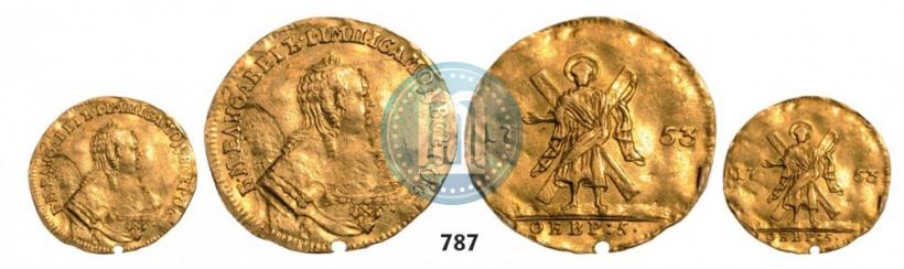 Фото 1 червонец 1753 года  "Св. Андрей на реверсе"