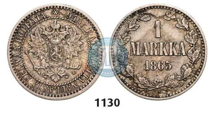 Picture 1 markka 1865 year S 