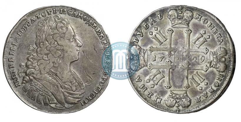 Picture 1 rouble 1729 year  "Type of 1727"