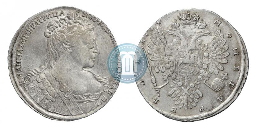 Фото 1 рубль 1734 года  "Тип 1734 года"
