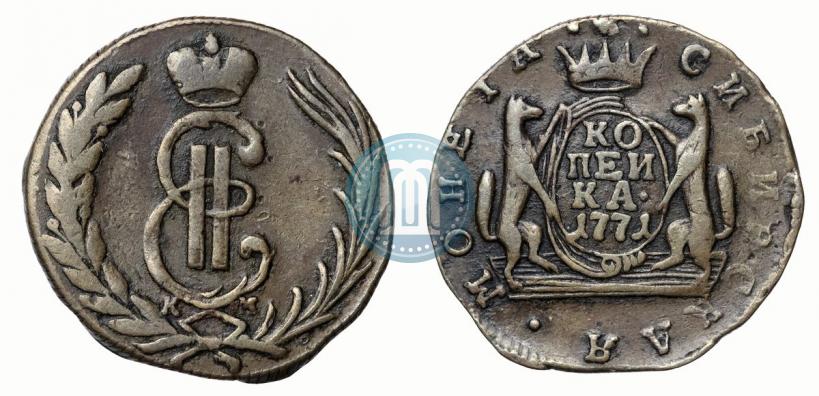 Фото 1 копейка 1771 года КМ 