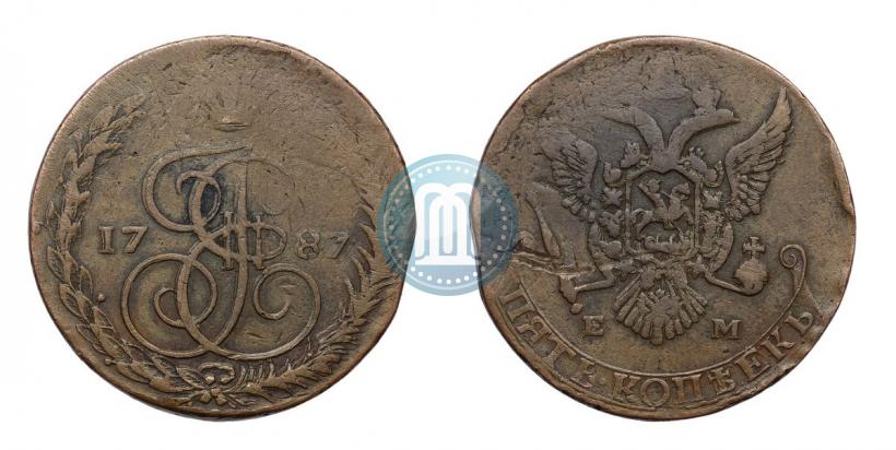 Фото 5 копеек 1787 года ЕМ 