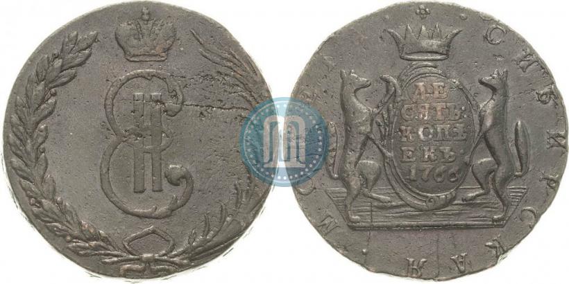 Picture 10 kopecks 1766 year  