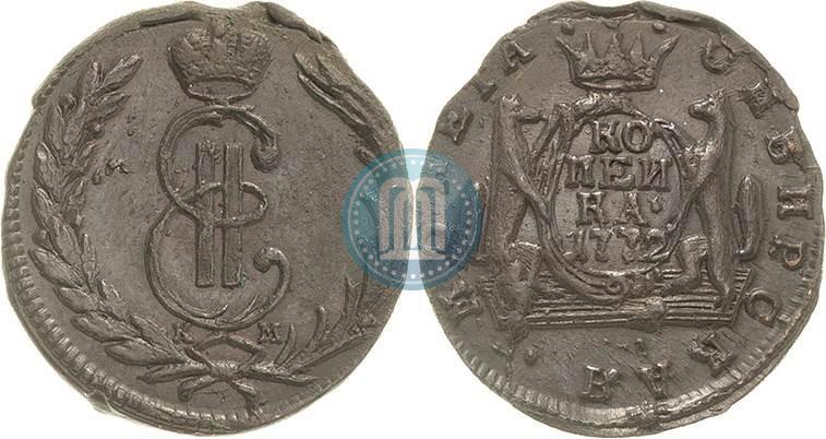 Фото 1 копейка 1772 года КМ 