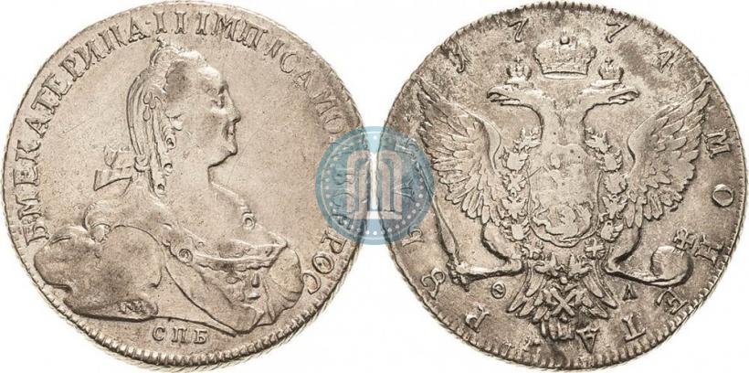 Picture 1 rouble 1774 year СПБ-ФЛ 