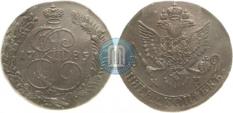 Picture 5 kopecks 1785 year КМ 
