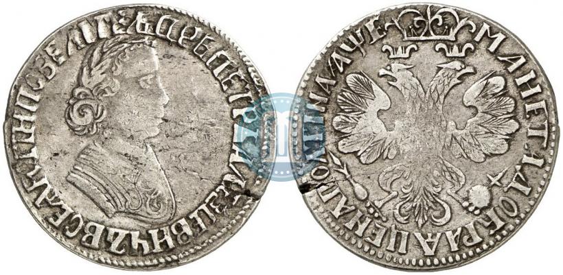 Фото Полтина 1705 года  "Портрет работы Ф. Алексеева"