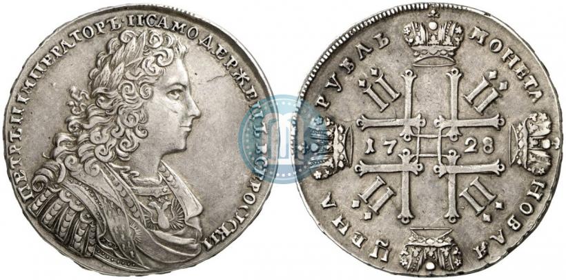 Фото 1 рубль 1728 года  "Тип 1728"
