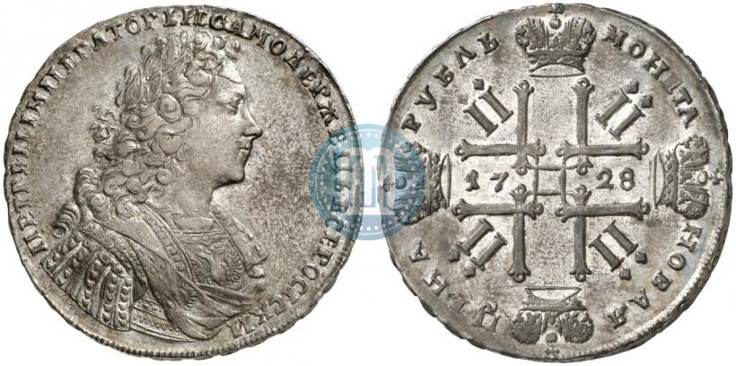 Фото 1 рубль 1728 года  "Тип 1728"