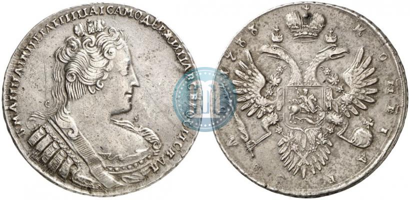 Фото 1 рубль 1733 года  