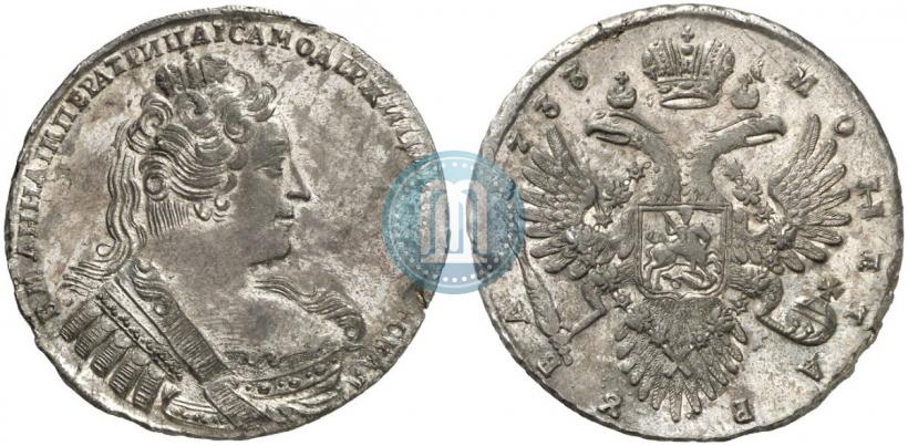 Фото 1 рубль 1733 года  