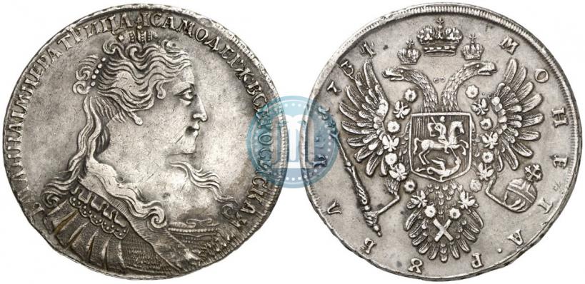 Фото 1 рубль 1734 года  "Тип 1734 года"