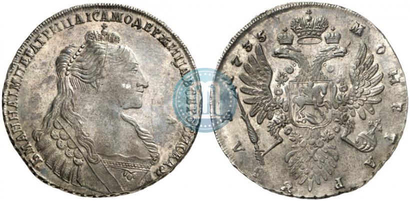 Фото 1 рубль 1735 года  