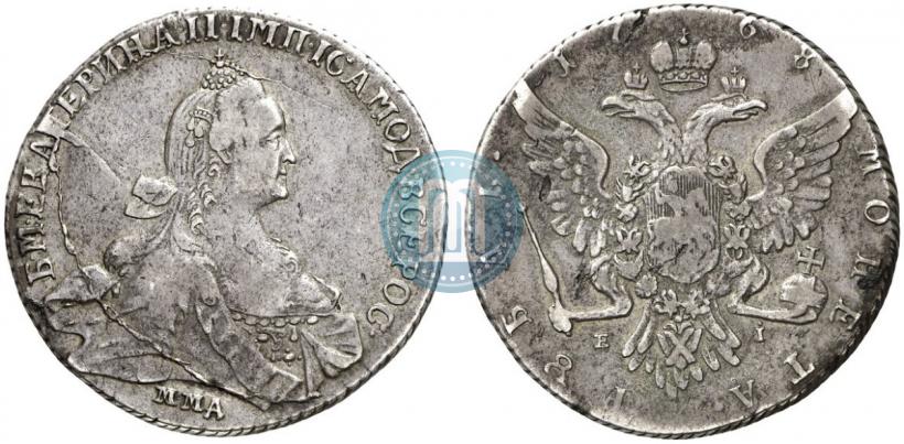 Фото 1 рубль 1768 года ММД-EI 