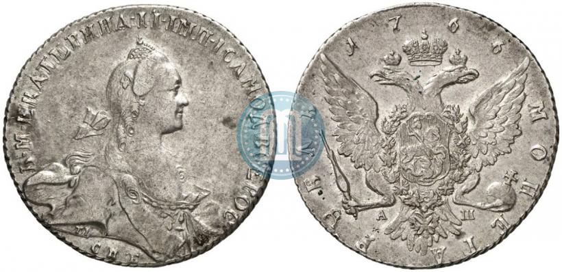 Picture 1 rouble 1766 year СПБ-АШ 