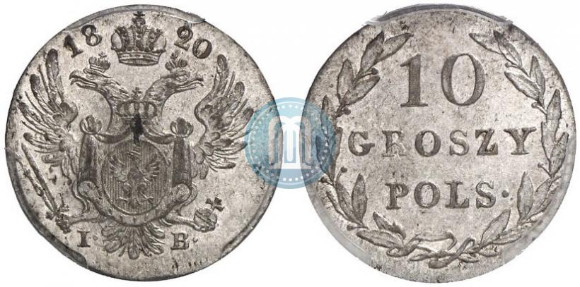 Picture 10 groszy 1820 year IB 