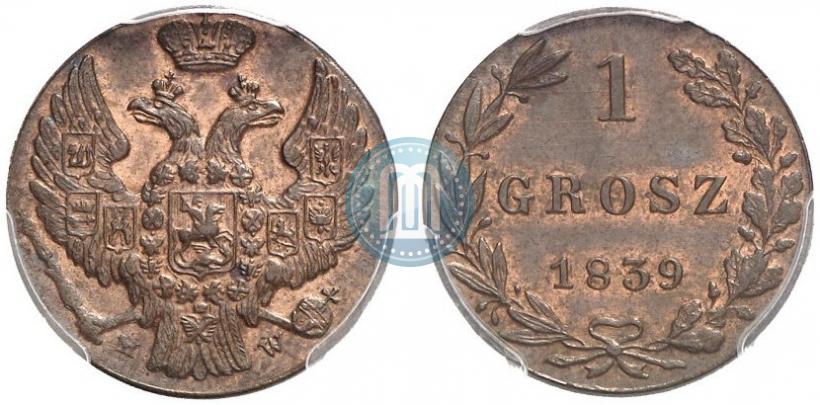 Фото 1 грош 1839 года MW 