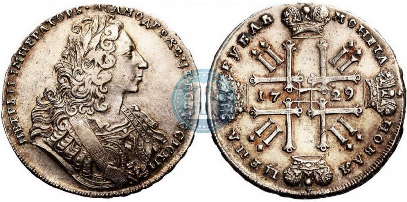 Фото 1 рубль 1729 года  "Тип 1729"