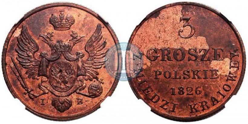 Фото 3 гроша 1826 года IB 