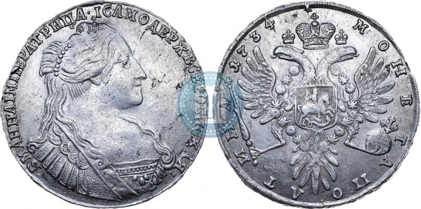 Picture Poltina 1734 year  "Type of 1735"