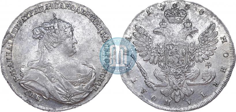Picture Poltina 1738 year СПБ "Petersburg type"