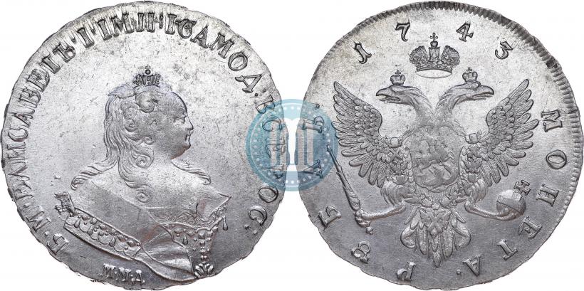 Picture 1 rouble 1743 year ММД 