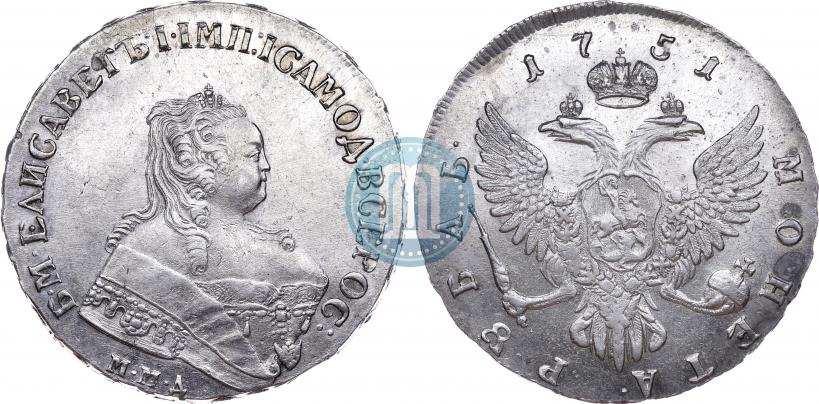 Picture 1 rouble 1751 year ММД 
