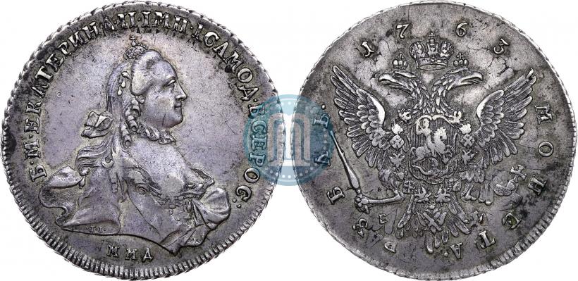 Picture 1 rouble 1763 year ММД-EI 
