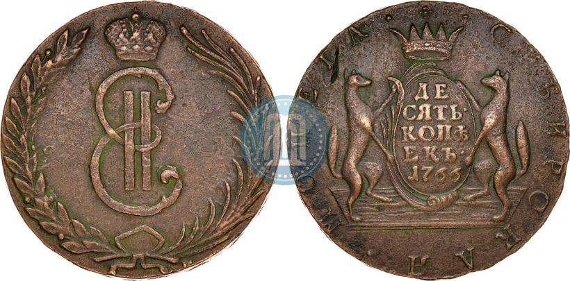Фото 10 копеек 1766 года  