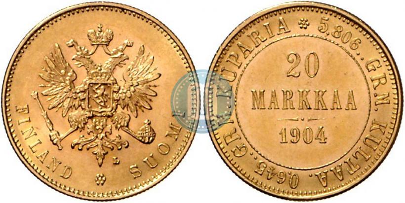 Picture 20 markkaa 1904 year L 