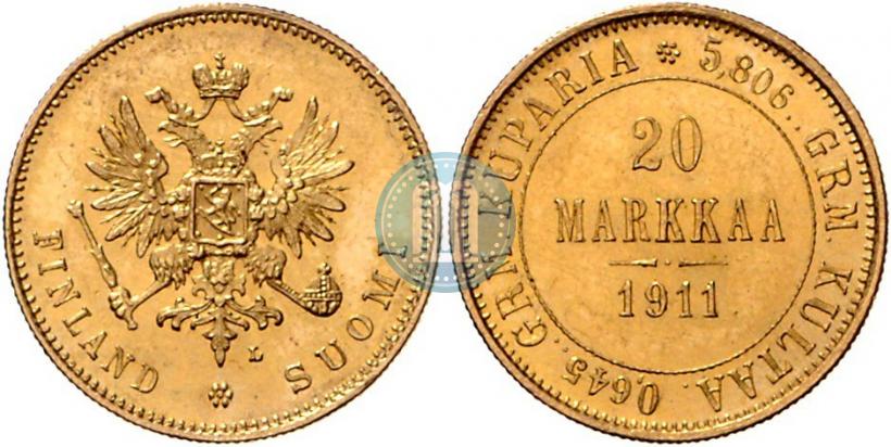Picture 20 markkaa 1911 year L 