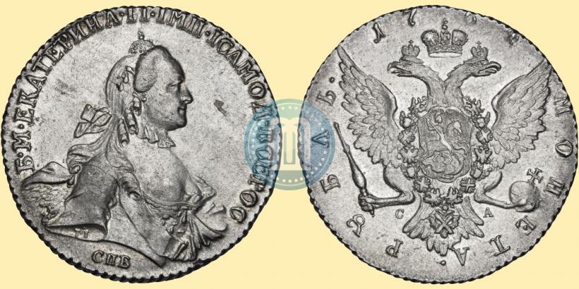 Picture 1 rouble 1764 year СПБ-СА 
