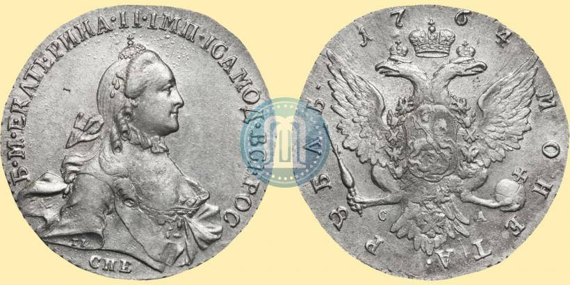Picture 1 rouble 1764 year СПБ-СА 