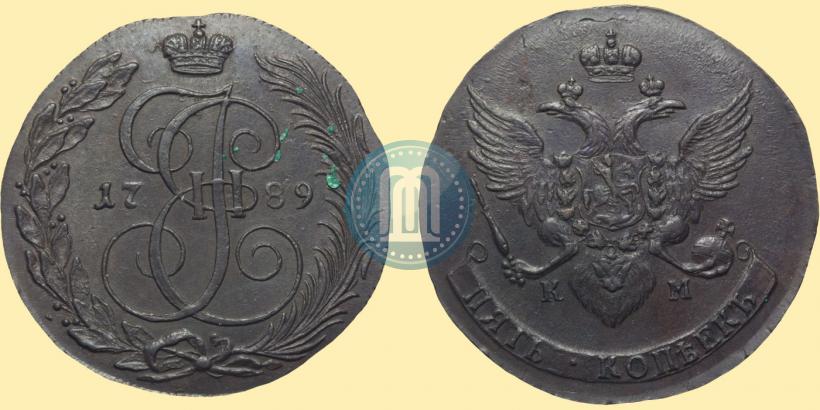 Picture 5 kopecks 1789 year КМ 