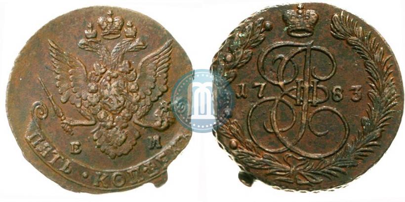 Фото 5 копеек 1783 года ЕМ 