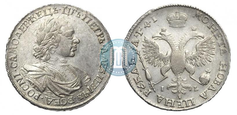 Фото 1 рубль 1719 года OK-IL-L "Портрет в латах"