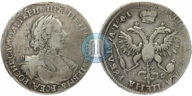 Фото 1 рубль 1719 года OK-IL-L "Портрет в латах"
