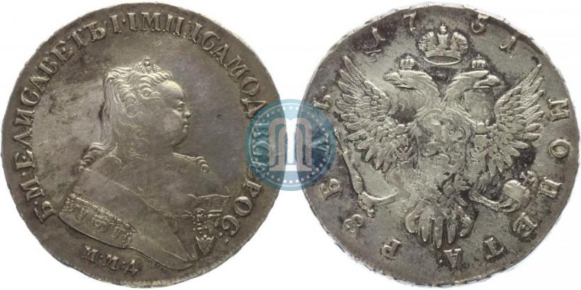 Фото 1 рубль 1751 года ММД 