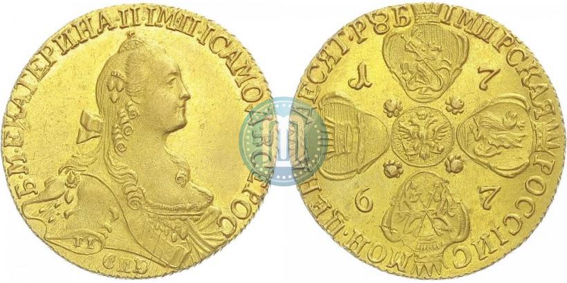 Picture 10 roubles 1767 year СПБ 