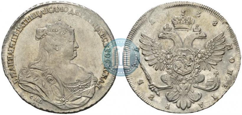 Picture 1 rouble 1738 year СПБ "Petersburg type"