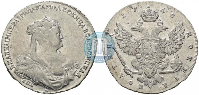 Picture Poltina 1740 year СПБ "Petersburg type"