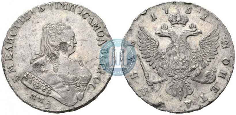 Picture 1 rouble 1751 year ММД 