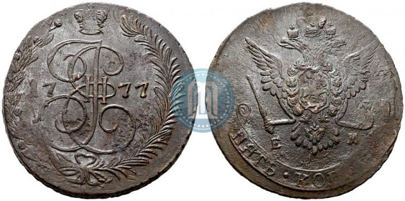 Фото 5 копеек 1777 года ЕМ 